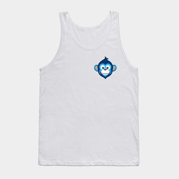 Happy Blue Monkey (Small Version) Tank Top by VRMonkeyz